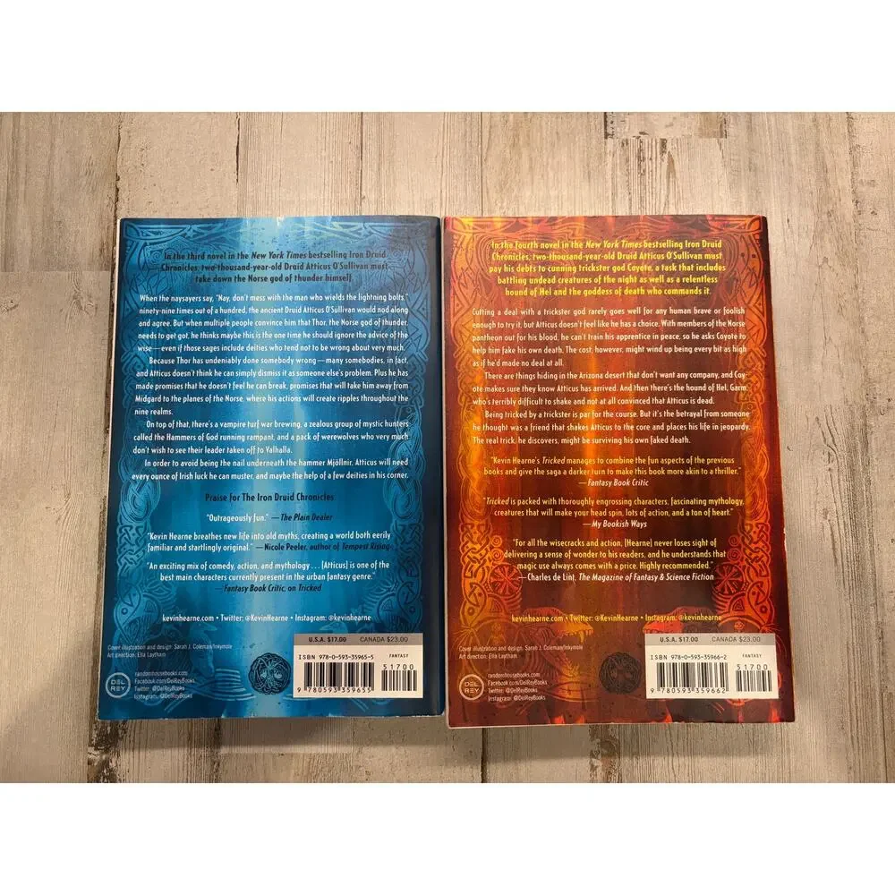 Hammered and Tricked Kevin Hearne Iron Druid hronicles Books 3 and 4 PB